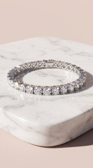Elegant Round Crystal Tennis Bracelet