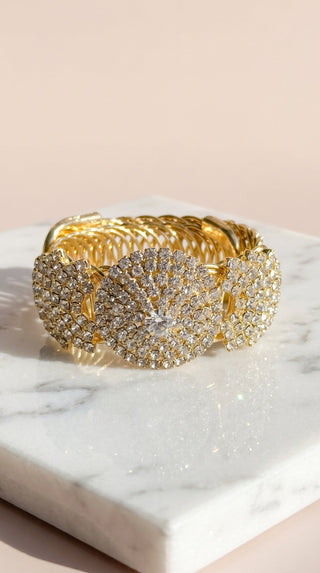 Freesize Crystal Wrap Around Bracelet Cuff