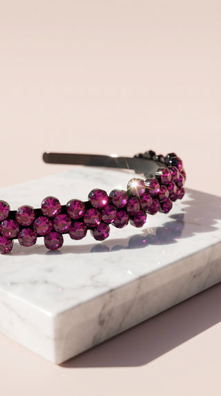 Women’s Crystal Cluster Statement Headband & Hair Band