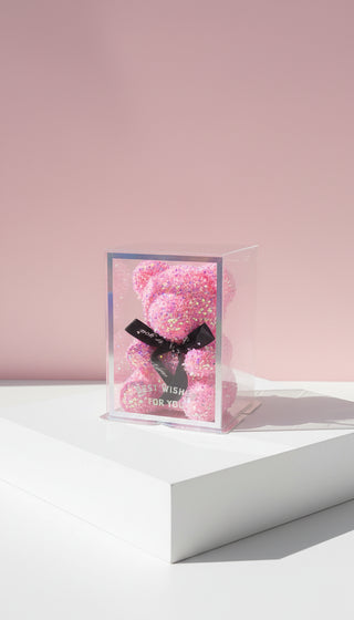 Crystal Glitter Teddy Bear Figurine With Gift Box