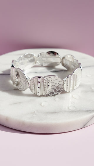 Abstract Circle Link Stretchy Bracelet