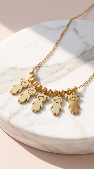 Boy & Girl Kids Charm Pendant Necklace