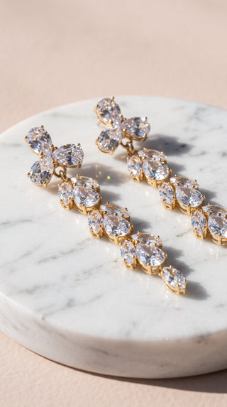 Marquise Cut Crystal Drop & Dangle Statement Earrings
