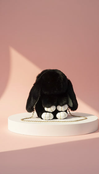 Faux Fur Bunny Rabbit Backpack – Soft Plush Handbag