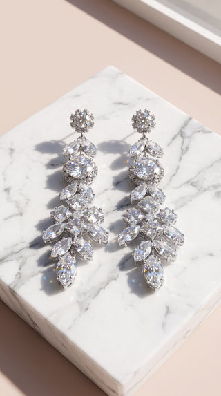 Layered Crystal Drop & Dangle Statement Earrings