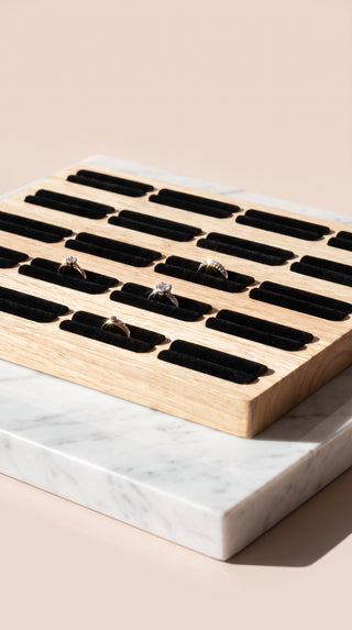 Wooden Ring Display Tray