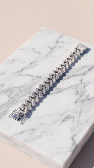 Radiant Crystal Curb Chain Bracelet