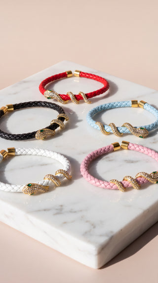 Free Size Braided Snake Cuff Bracelet