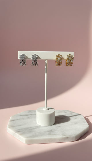 Crystal Huggie Hoop Earrings