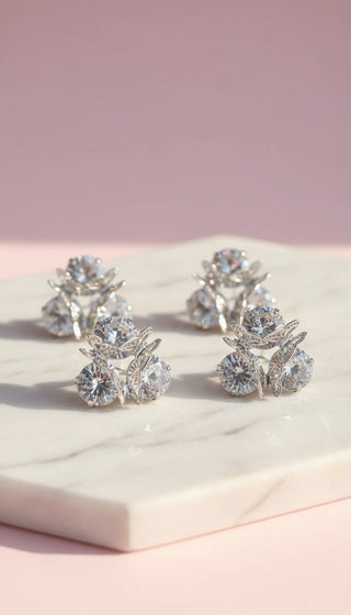 Butterfly Crystal Stud Earrings