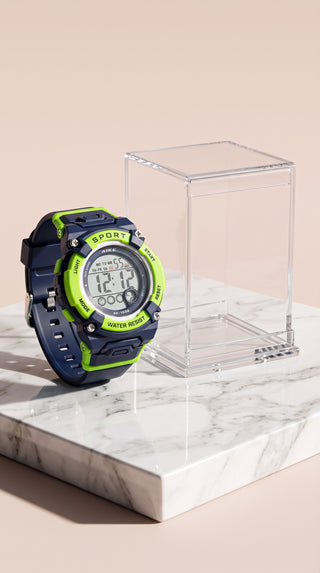 Digital Display Unisex Sports Watch With Box