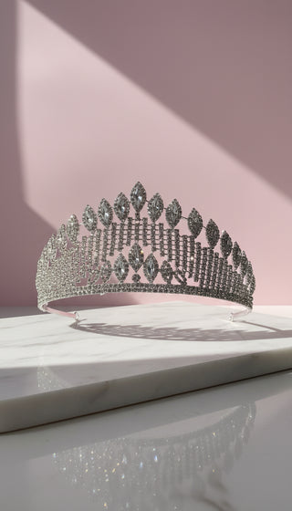 Lux Crystal Wedding Bridal Tiara Crown
