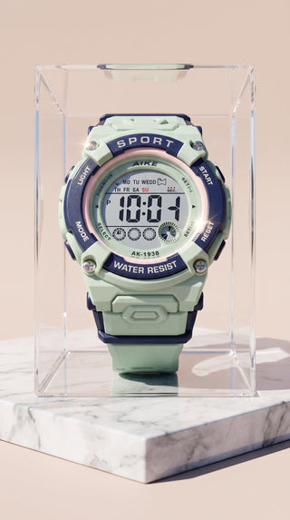 Digital Display Unisex Sports Watch With Box