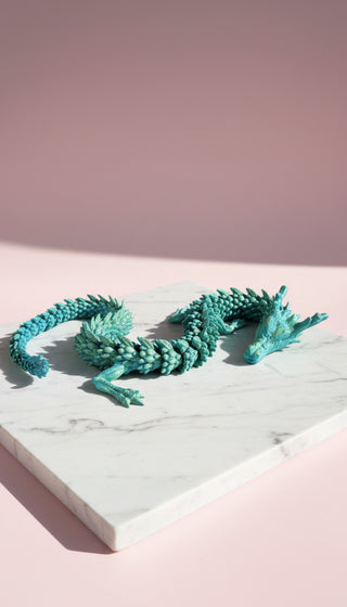 3D Printed Articulated Fantasy Dragon Figurine: Bioplastic Large