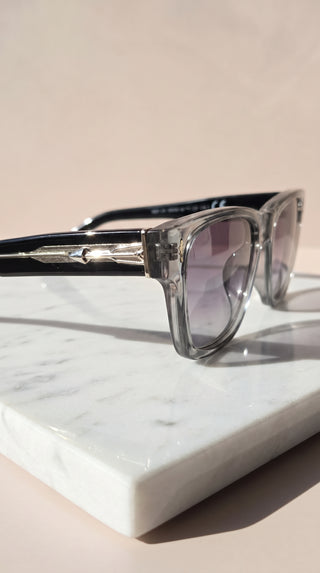 Unisex Acrylic Silver Frame Sunglasses
