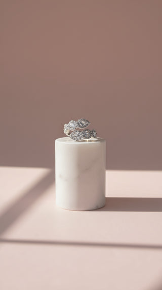 14k Gold Plated Free Size Crystal Stacking Rings Box set of 12