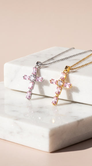 Crystal Cross Symbolic Pendant Necklace