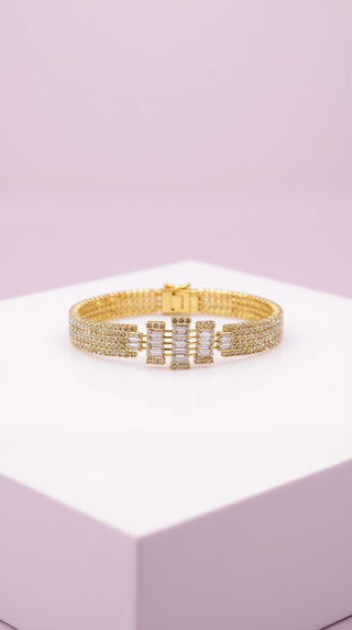 Baguette Cut Square Crystal Bracelet