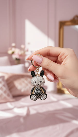 Bunny Rabbit Crystal Key Ring & Bag Charm