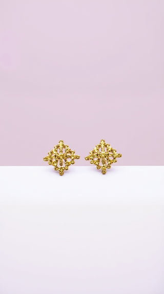 Square Crystal Stud Earrings