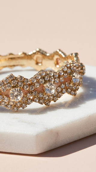 Wavey Crystal Tennis Bracelet