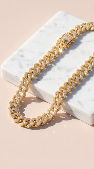 Gold Plated Curb Link Necklace Chain