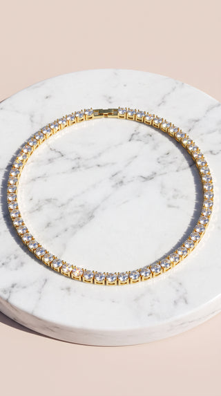 Classic Round Crystal Tennis Necklace