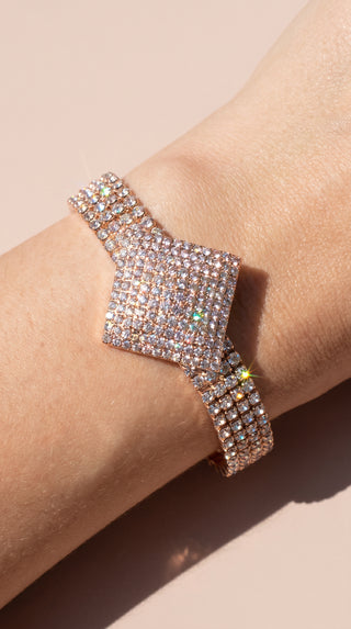 Square Crystal Tennis Bracelet
