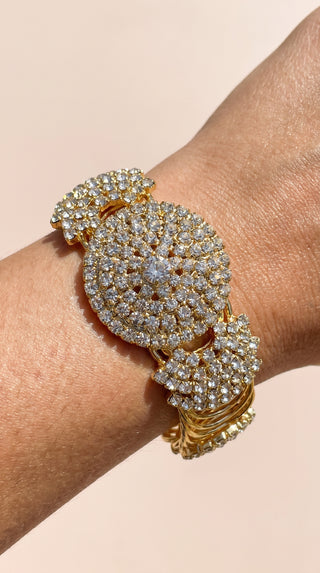 Freesize Crystal Wrap Around Bracelet Cuff