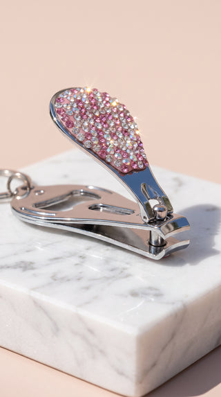 Crystal Keyring Nail Clipper & Bottle Opener
