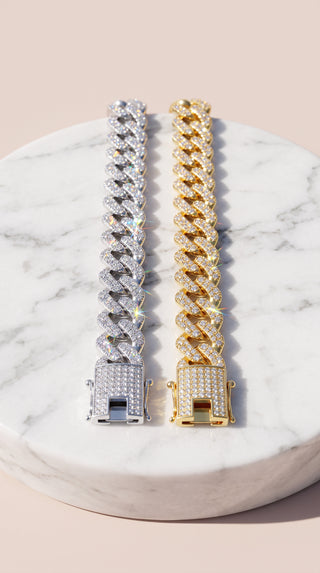 Interwoven Crystal Chain Bracelet