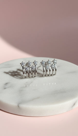 Star Climber Crystal Stud Earrings