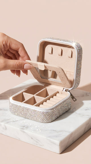 Portable Travel Crystal Jewellery Box