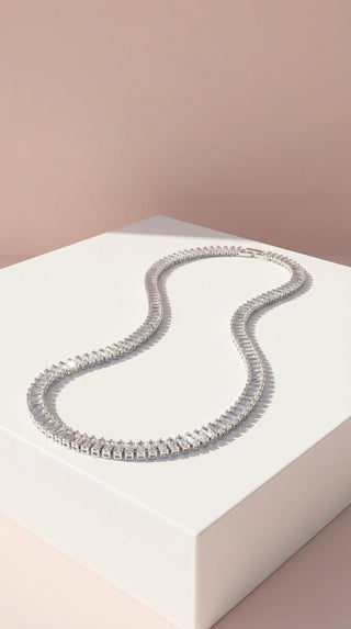 Baguette Cut Couture Crystal Necklace