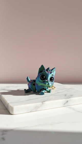 3D Printed Articulated Fantasy Dog : Bioplastic Fidget Key Ring