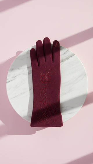 Crystal Tulip Flower Cozy Gloves Pack of 12