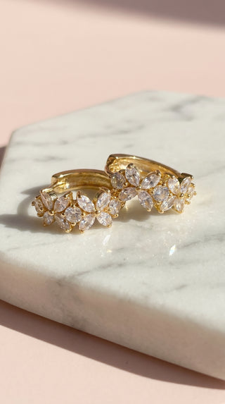 Crystal Huggie Hoop Earrings