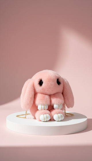Faux Fur Bunny Rabbit Backpack – Soft Plush Handbag