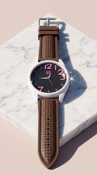 Unisex Black Dial Silicone Watch