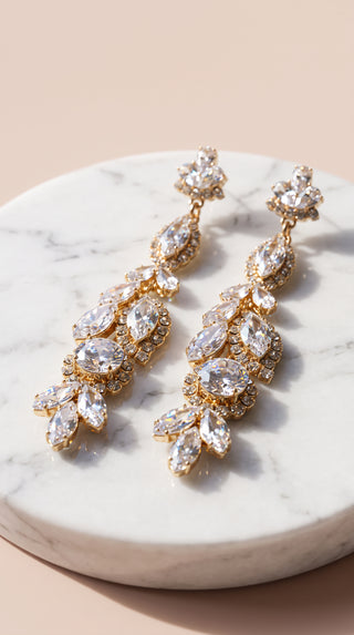 Multi Cut Crystal Drop & Dangle Statement Earrings