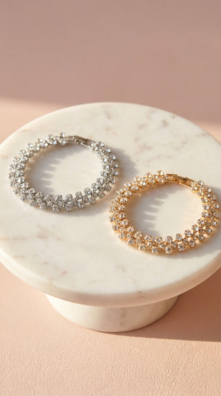 Round Cut Crystal Tennis Bracelet