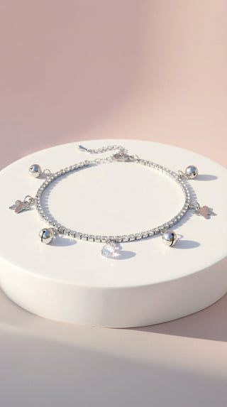 Butterfly Chain Link Bell Anklet