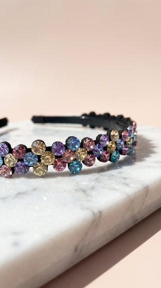 Women’s Crystal Cluster Statement Headband & Hair Band