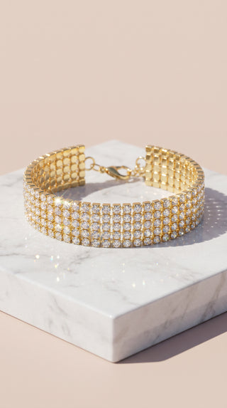 Classic Zircon Crystal Tennis Bracelet