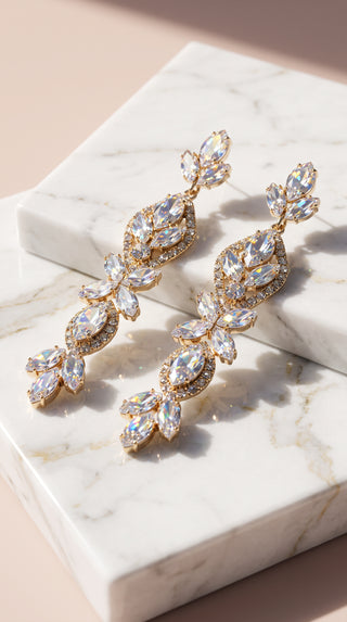 Multi Cut Crystal Drop & Dangle Statement Earrings