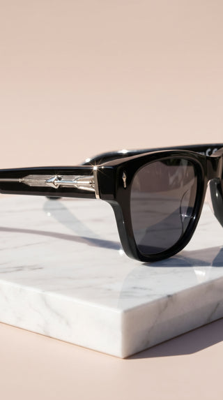 Unisex Acrylic Silver Frame Sunglasses