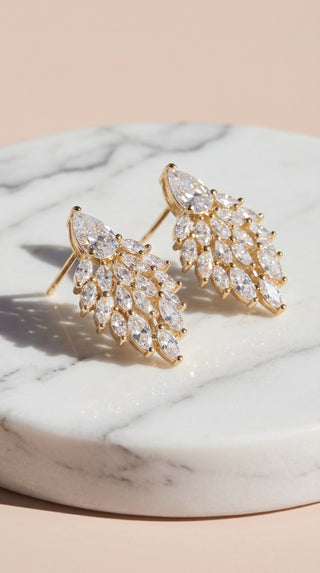 Teardrop Crystal Stud Earrings