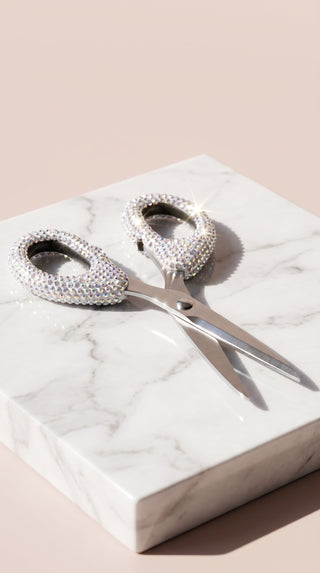 Crystal Stainless Steel Stationery Scissors