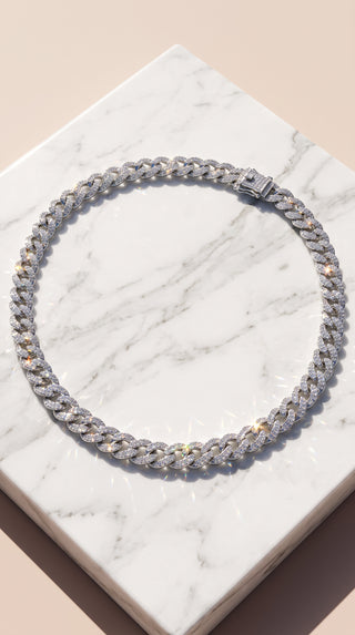 Pavé Curb Chain Crystal Necklace