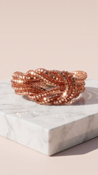 Magnetic Love Knot Crystal Bracelet